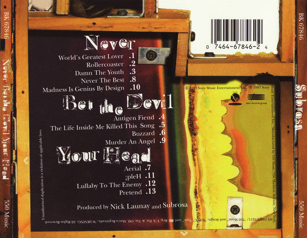 Subrosa (2) : Never Bet The Devil Your Head (CD, Album, Enh)