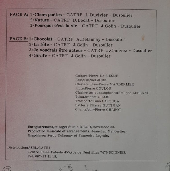 Chabot : Chers Poétes (12", MiniAlbum)