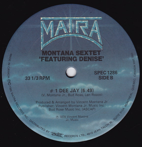 Beautiful Bend / Montana Sextet Featuring Denise Montana : That's The Meaning / Boogie Motion / # 1 Dee Jay (12")