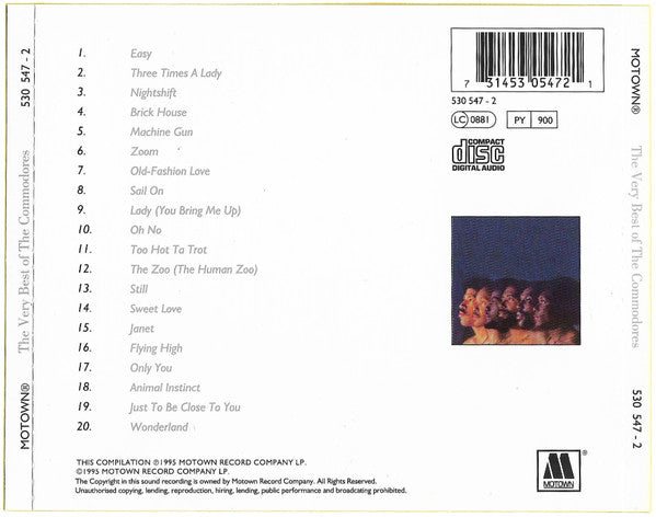 Commodores : The Very Best Of (CD, Comp, RM)