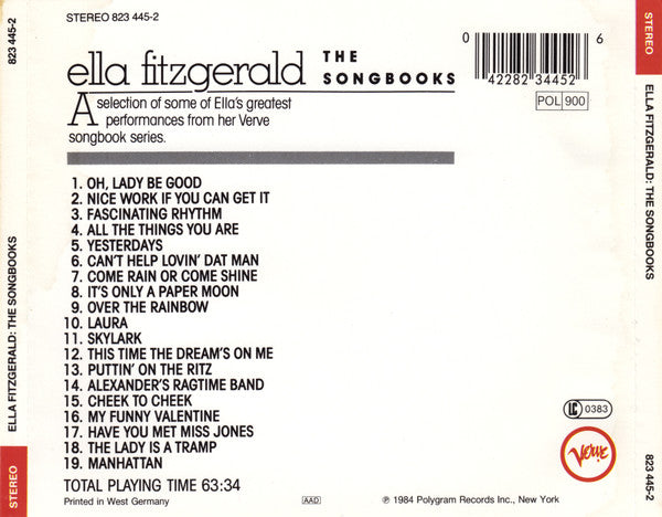 Ella Fitzgerald : The Songbooks (CD, Comp, RE)