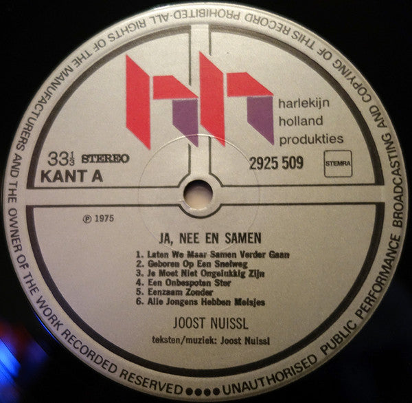Joost Nuissl : Ja, Nee En Samen (LP, Album, Gat)