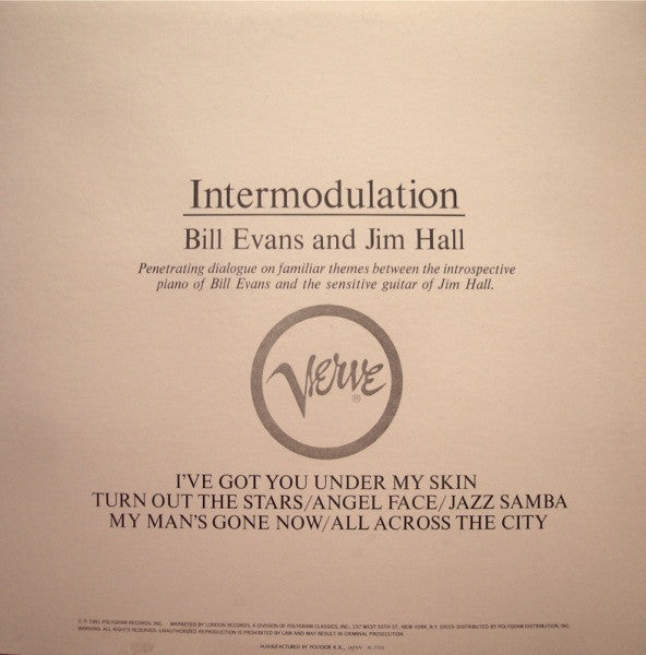 Bill Evans And Jim Hall : Intermodulation (LP, Album, RE, Gat)