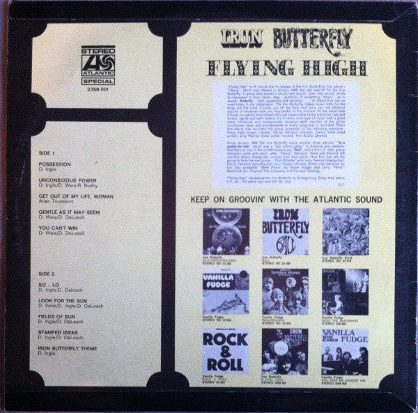 Iron Butterfly : Flying High (LP, Album, RE)