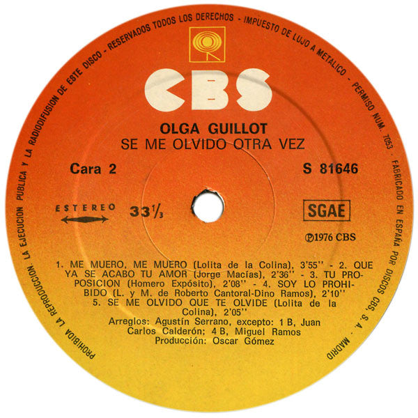 Olga Guillot : Se Me Olvidó Otra Vez (LP, Album)