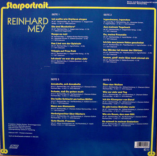 Reinhard Mey : Starportrait (2xLP, Comp, RE)