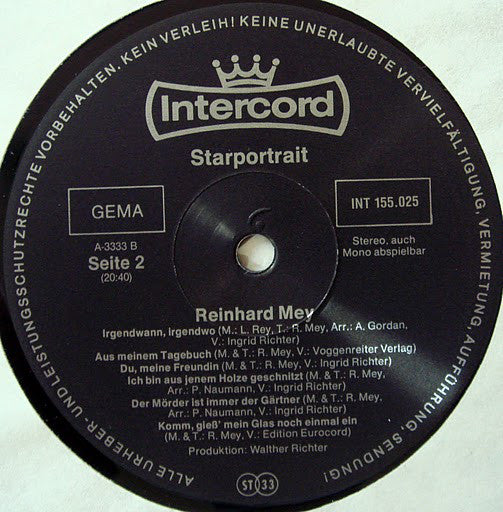 Reinhard Mey : Starportrait (2xLP, Comp, RE)