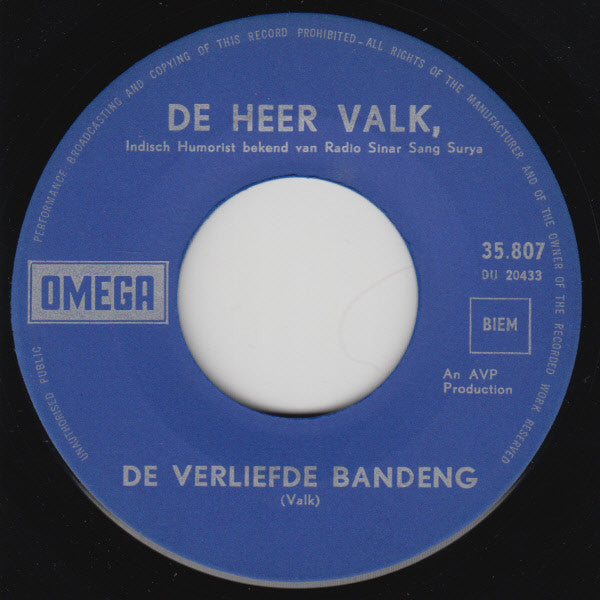 De Heer Valk : De Oude KNIL-er (7", Single)
