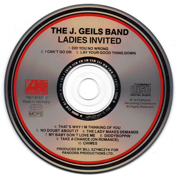 The J. Geils Band : Ladies Invited (CD, Album)