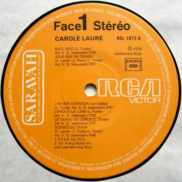 Carole Laure : Alibis (LP, Album, Gat)