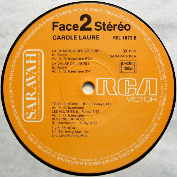 Carole Laure : Alibis (LP, Album, Gat)