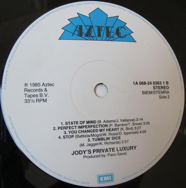 Jody's Private Luxury : Jody's Private Luxury (LP, Album)