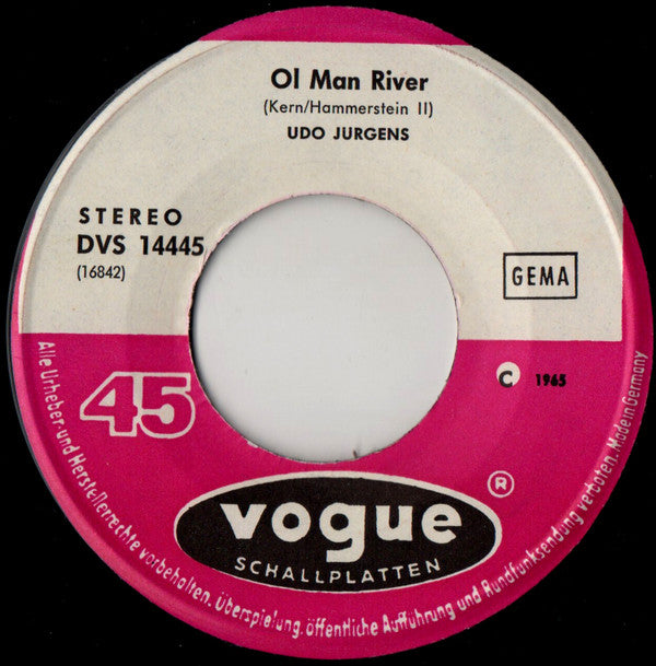 Udo Jürgens : Ol Man River / Stay In My World (7", Single)
