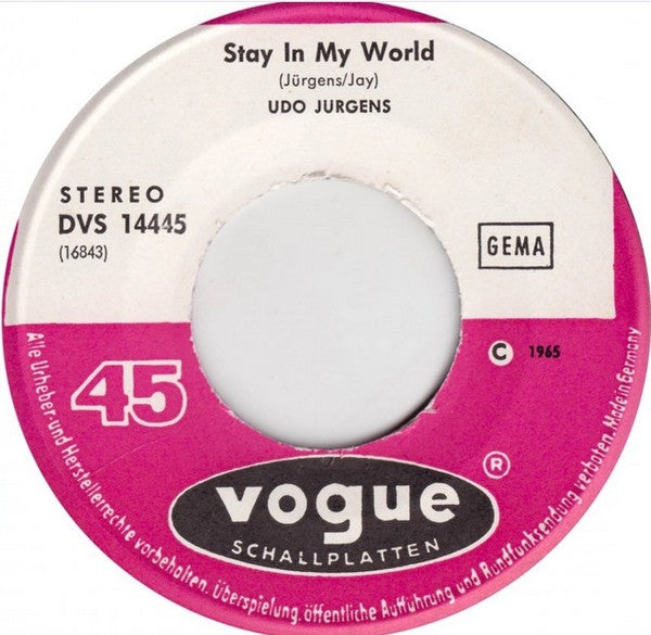 Udo Jürgens : Ol Man River / Stay In My World (7", Single)
