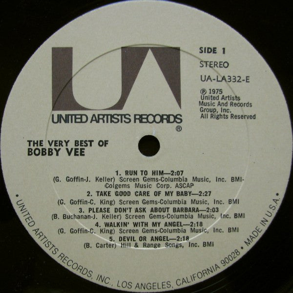 Bobby Vee : The Very Best Of Bobby Vee (LP, Comp)