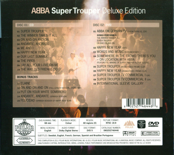 ABBA : Super Trouper (CD, Album, RE, RM + DVD-V, Mono, NTSC + Dlx)