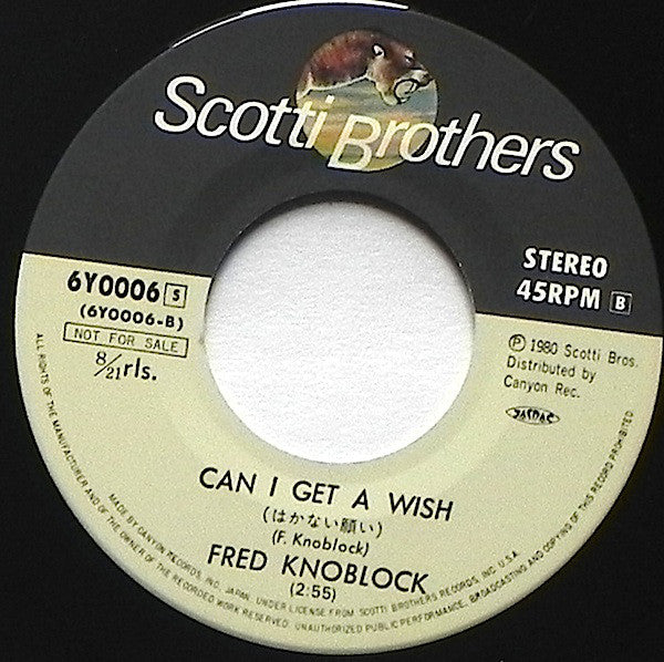Fred Knobloch = Fred Knobloch : Why Not Me = ホワイ・ノット・ミー (7", Single, Promo)