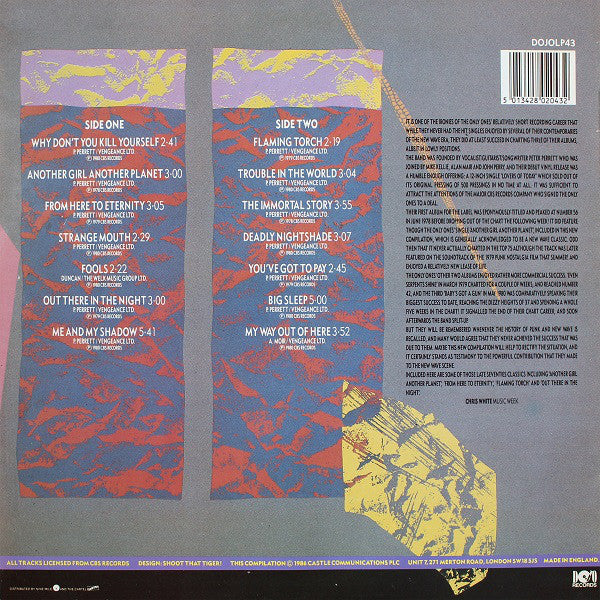 The Only Ones : Alone In The Night (LP, Comp)