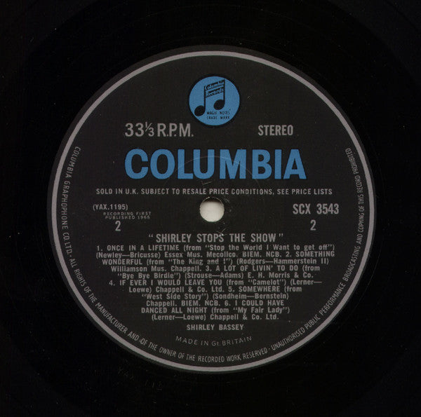 Shirley Bassey : Shirley Stops The Shows (LP, Album)