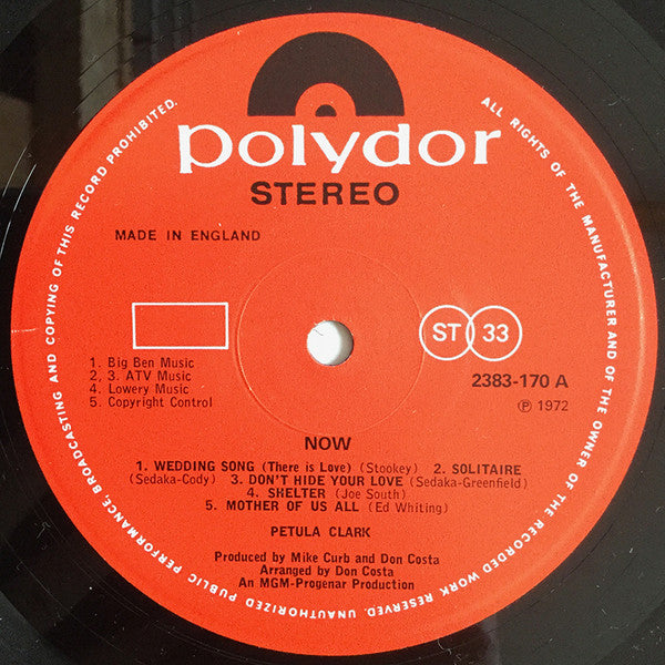 Petula Clark : Now (LP)