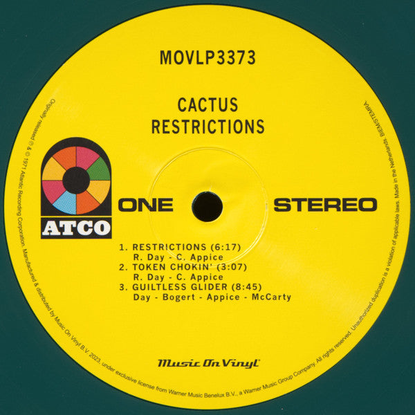 Cactus (3) : Restrictions (LP, Album, Ltd, Num, RE, 180)