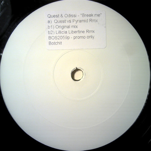 Quest & Odissi : Break Me (12", Promo, W/Lbl)
