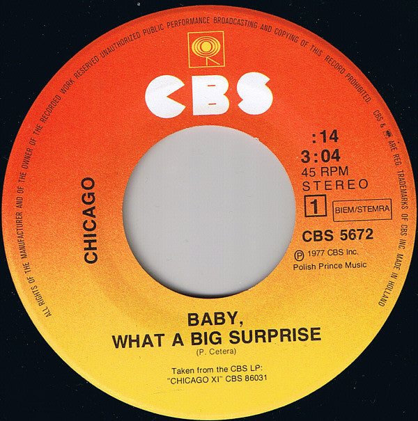 Chicago (2) : Baby, What A Big Surprise  (7", Single)