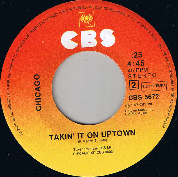 Chicago (2) : Baby, What A Big Surprise  (7", Single)