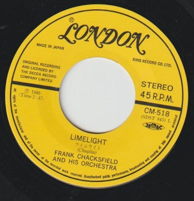 Frank Chacksfield & His Orchestra = Frank Chacksfield & His Orchestra :  ひき潮 = Ebb Tide / Limelight (7")