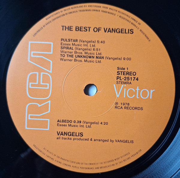 Vangelis : The Best Of Vangelis (LP, Comp)