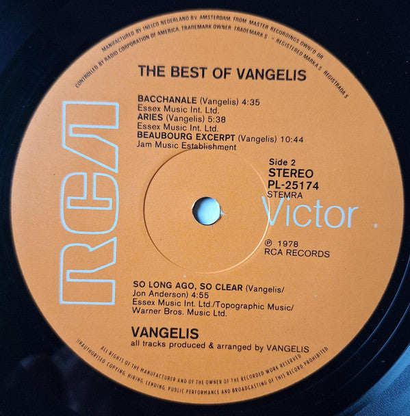 Vangelis : The Best Of Vangelis (LP, Comp)