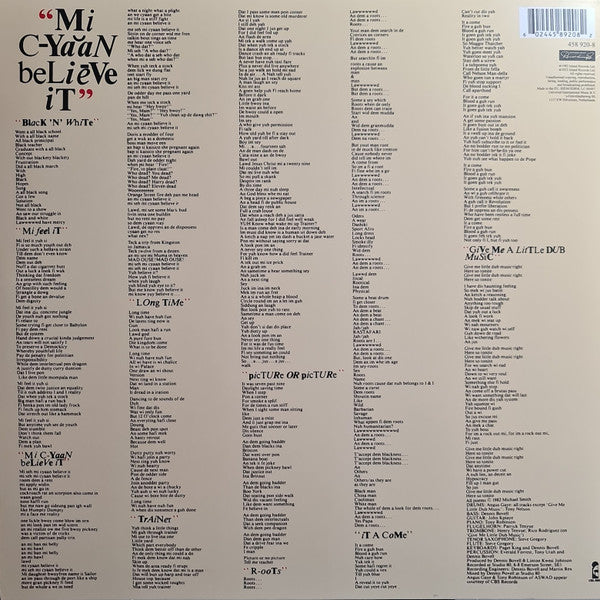 Michael Smith (6) : Mi Cyaan Believe It (LP, Album, RE, "Bl)