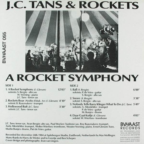 J.C. Tans + Rockets : A Rocket Symphony (LP, Album)