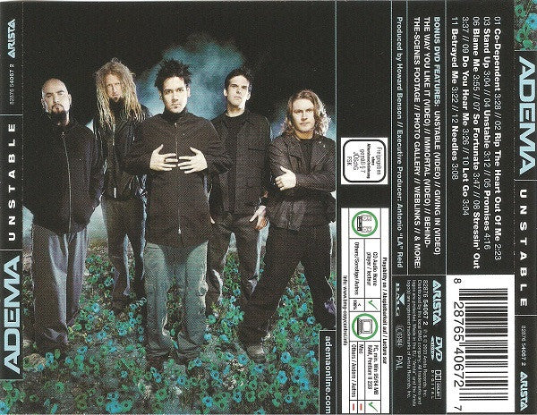 Adema : Unstable (CD, Album, Ltd + DVD, PAL, Bon)