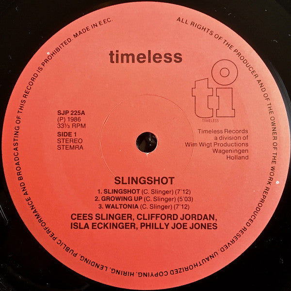 Cees Slinger / Clifford Jordan / Philly Joe Jones* / Isla Eckinger : Sling Shot! (LP, Album)
