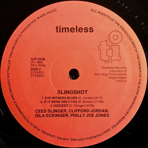 Cees Slinger / Clifford Jordan / Philly Joe Jones* / Isla Eckinger : Sling Shot! (LP, Album)