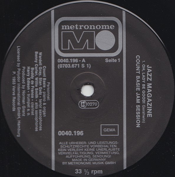 Count Basie : Jam Session (LP, Album, RE)