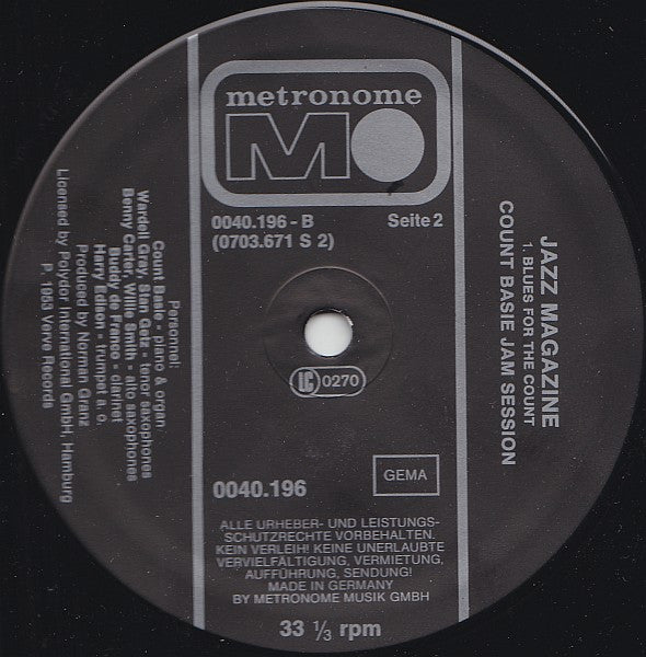 Count Basie : Jam Session (LP, Album, RE)