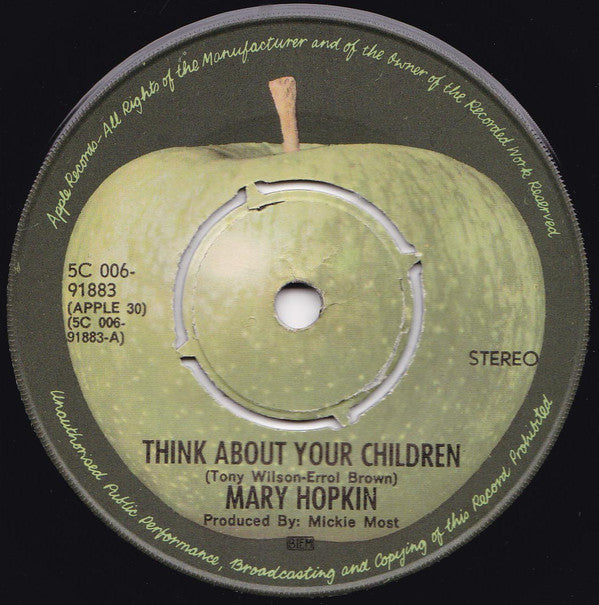 Mary Hopkin : Think About Your Children (7", Single)