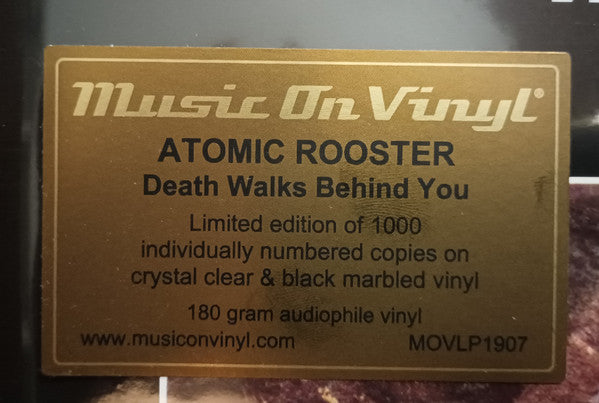 Atomic Rooster : Death Walks Behind You (LP, Album, Ltd, Num, RE, Cry)