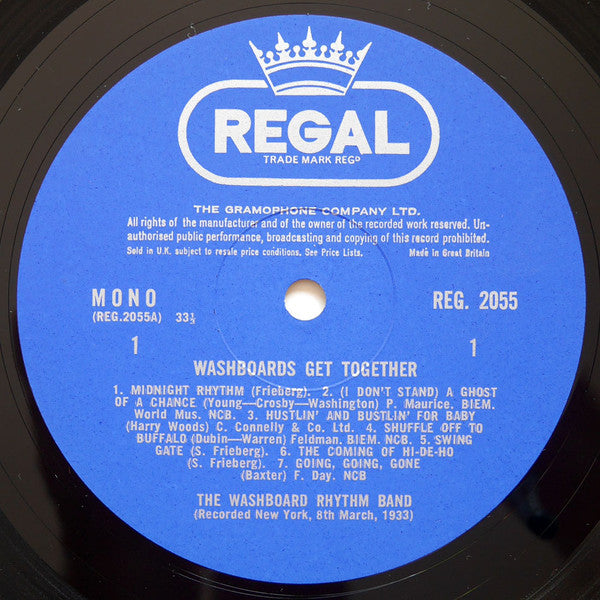 Washboard Rhythm Band / The Washboard Serenaders : Washboards Get Together (LP, Comp, Mono)