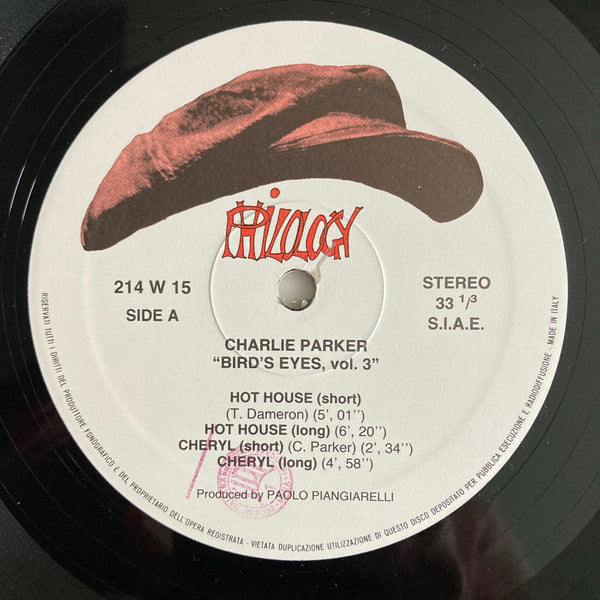 Charlie Parker : Bird's Eyes, Last Unissued, Vol. 3 (LP)