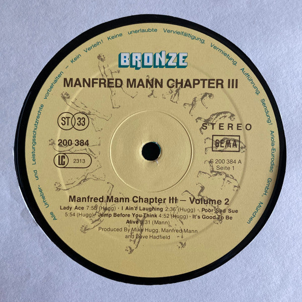Manfred Mann Chapter Three : Volume Two (LP, Album, RE)