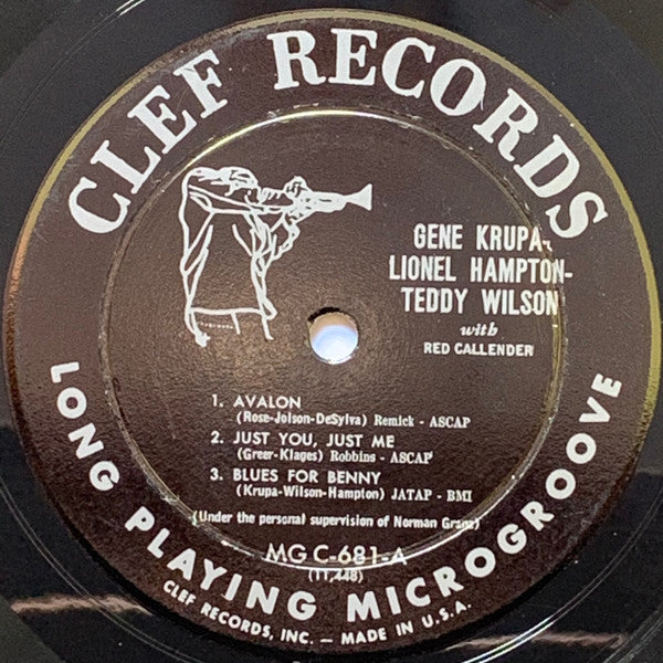 Gene Krupa ･ Lionel Hampton ･ Teddy Wilson : Playing Some Of The Selections They Played In The Benny Goodman Movie (LP, Album, Mono, Hol)