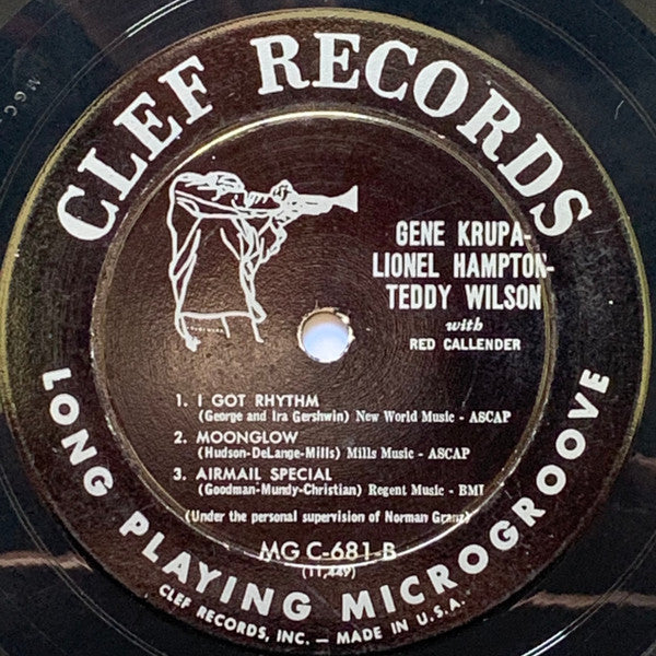 Gene Krupa ･ Lionel Hampton ･ Teddy Wilson : Playing Some Of The Selections They Played In The Benny Goodman Movie (LP, Album, Mono, Hol)