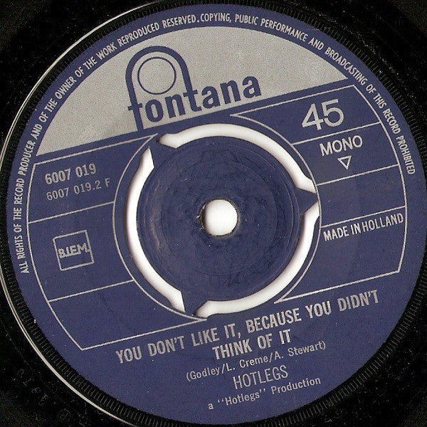 Hotlegs : Neanderthal Man (7", Single, Mono, Kno)