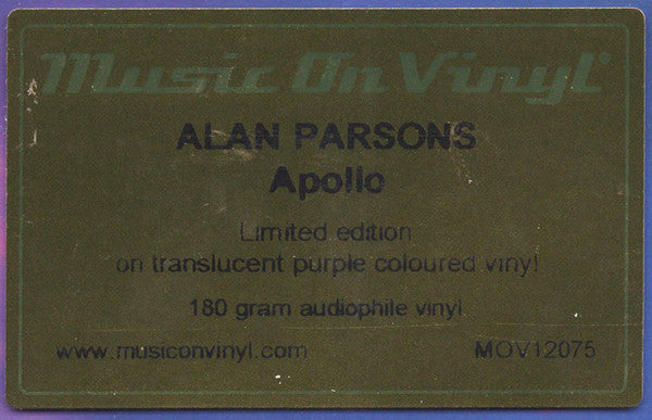 Alan Parsons : Apollo (Remixed By Solar Quest) (LP, Ltd, RE, Pur)