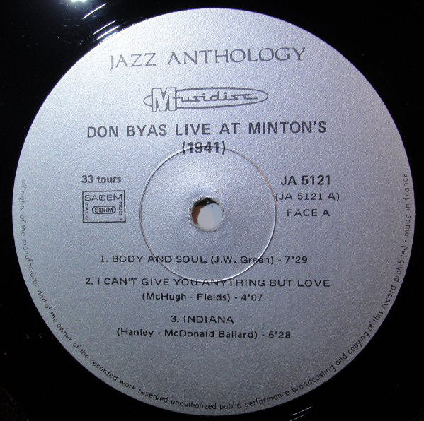 Don Byas : Live At Minton's 1941 (LP, Comp)