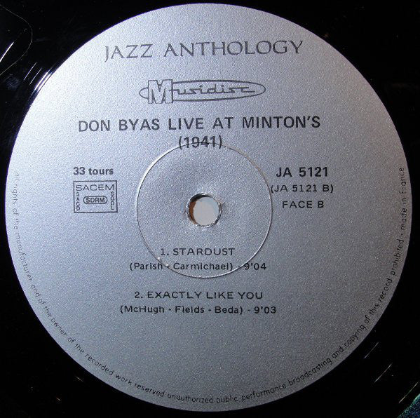 Don Byas : Live At Minton's 1941 (LP, Comp)
