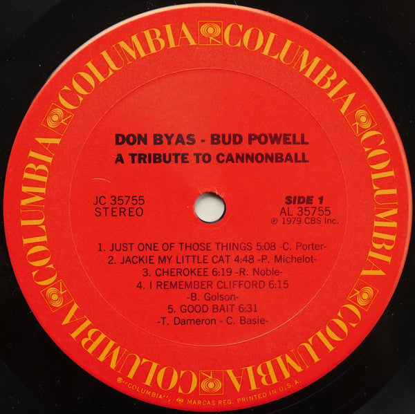 Don Byas / Bud Powell : A Tribute To Cannonball (LP, Album)